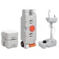 vidaXL Tragbare Campingtoilette mit Waschbecken und Wasserbehälter vidaXL Tragbare Campingtoilette mit Waschbecken und Wasserbehälter