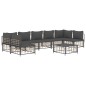 vidaXL 8-tlg. Garten-Lounge-Set mit Kissen Anthrazit Poly Rattan vidaXL 8-tlg. Garten-Lounge-Set mit Kissen Anthrazit Poly Rattan