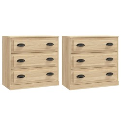 vidaXL Sideboards 2 Stk. Sonoma-Eiche Holzwerkstoff