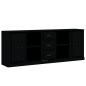 vidaXL Sideboards 3 Stk. Schwarz Holzwerkstoff vidaXL Sideboards 3 Stk. Schwarz Holzwerkstoff