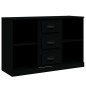 vidaXL Sideboards 3 Stk. Schwarz Holzwerkstoff vidaXL Sideboards 3 Stk. Schwarz Holzwerkstoff