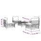 vidaXL 5-tlg. Garten-Lounge-Set mit Kissen Anthrazit Poly Rattan vidaXL 5-tlg. Garten-Lounge-Set mit Kissen Anthrazit Poly Rattan