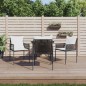 vidaXL 5-tlg. Garten-Essgruppe mit Kissen Poly Rattan und Stahl vidaXL 5-tlg. Garten-Essgruppe mit Kissen Poly Rattan und Stahl
