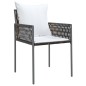 vidaXL 5-tlg. Garten-Essgruppe mit Kissen Poly Rattan und Stahl vidaXL 5-tlg. Garten-Essgruppe mit Kissen Poly Rattan und Stahl
