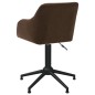 Esszimmerstühle 2 Stk. Drehbar Braun Stoff Esszimmerstühle 2 Stk. Drehbar Braun Stoff