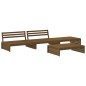 vidaXL 4-tlg. Garten-Lounge-Set mit Kissen Honigbraun Massivholz vidaXL 4-tlg. Garten-Lounge-Set mit Kissen Honigbraun Massivholz