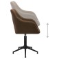 Esszimmerstühle 2 Stk. Drehbar Braun Stoff Esszimmerstühle 2 Stk. Drehbar Braun Stoff