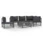 vidaXL 6-tlg. Garten-Lounge-Set mit Kissen Anthrazit Stahl vidaXL 6-tlg. Garten-Lounge-Set mit Kissen Anthrazit Stahl