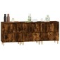 vidaXL Sideboards 3 Stk. Räuchereiche 60x35x70 cm Holzwerkstoff vidaXL Sideboards 3 Stk. Räuchereiche 60x35x70 cm Holzwerkstoff