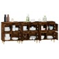 vidaXL Sideboards 3 Stk. Räuchereiche 60x35x70 cm Holzwerkstoff vidaXL Sideboards 3 Stk. Räuchereiche 60x35x70 cm Holzwerkstoff