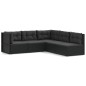 vidaXL 5-tlg. Garten-Lounge-Set mit Kissen Schwarz Poly Rattan vidaXL 5-tlg. Garten-Lounge-Set mit Kissen Schwarz Poly Rattan