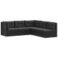 vidaXL 5-tlg. Garten-Lounge-Set mit Kissen Schwarz Poly Rattan vidaXL 5-tlg. Garten-Lounge-Set mit Kissen Schwarz Poly Rattan