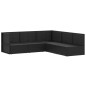 vidaXL 5-tlg. Garten-Lounge-Set mit Kissen Schwarz Poly Rattan vidaXL 5-tlg. Garten-Lounge-Set mit Kissen Schwarz Poly Rattan