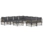 vidaXL 9-tlg. Garten-Lounge-Set mit Kissen Anthrazit Poly Rattan vidaXL 9-tlg. Garten-Lounge-Set mit Kissen Anthrazit Poly Rattan