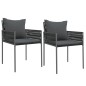 vidaXL 3-tlg. Garten-Essgruppe mit Kissen Poly Rattan und Stahl vidaXL 3-tlg. Garten-Essgruppe mit Kissen Poly Rattan und Stahl