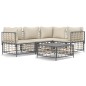 vidaXL 5-tlg. Garten-Lounge-Set mit Kissen Anthrazit Poly Rattan vidaXL 5-tlg. Garten-Lounge-Set mit Kissen Anthrazit Poly Rattan