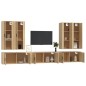 vidaXL 7-tlg. TV-Schrank-Set Sonoma-Eiche Holzwerkstoff vidaXL 7-tlg. TV-Schrank-Set Sonoma-Eiche Holzwerkstoff