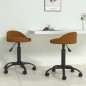 Esszimmerstühle 2 Stk. Drehbar Braun Samt Esszimmerstühle 2 Stk. Drehbar Braun Samt