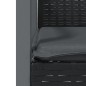 vidaXL 7-tlg. Garten-Essgruppe mit Kissen Poly Rattan und Stahl