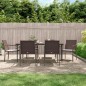 vidaXL 7-tlg. Garten-Essgruppe mit Kissen Poly Rattan und Stahl vidaXL 7-tlg. Garten-Essgruppe mit Kissen Poly Rattan und Stahl