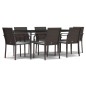 vidaXL 7-tlg. Garten-Essgruppe mit Kissen Poly Rattan und Stahl vidaXL 7-tlg. Garten-Essgruppe mit Kissen Poly Rattan und Stahl