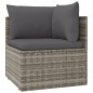 vidaXL 5-tlg. Garten-Lounge-Set mit Kissen Grau Poly Rattan vidaXL 5-tlg. Garten-Lounge-Set mit Kissen Grau Poly Rattan