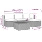 vidaXL 5-tlg. Garten-Lounge-Set mit Kissen Grau Poly Rattan vidaXL 5-tlg. Garten-Lounge-Set mit Kissen Grau Poly Rattan