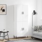 Highboard Hochglanz-Weiß 69,5x34x180 cm Holzwerkstoff Highboard Hochglanz-Weiß 69,5x34x180 cm Holzwerkstoff