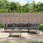 vidaXL 6-tlg. Garten-Lounge-Set mit Kissen Anthrazit Poly Rattan vidaXL 6-tlg. Garten-Lounge-Set mit Kissen Anthrazit Poly Rattan