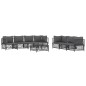 vidaXL 8-tlg. Garten-Lounge-Set mit Kissen Anthrazit Stahl vidaXL 8-tlg. Garten-Lounge-Set mit Kissen Anthrazit Stahl
