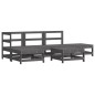 vidaXL 6-tlg. Garten-Lounge-Set mit Kissen Grau Massivholz vidaXL 6-tlg. Garten-Lounge-Set mit Kissen Grau Massivholz