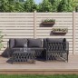 vidaXL 5-tlg. Garten-Lounge-Set mit Kissen Anthrazit Stahl vidaXL 5-tlg. Garten-Lounge-Set mit Kissen Anthrazit Stahl