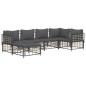 vidaXL 6-tlg. Garten-Lounge-Set mit Kissen Anthrazit Poly Rattan vidaXL 6-tlg. Garten-Lounge-Set mit Kissen Anthrazit Poly Rattan