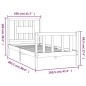 vidaXL Massivholzbett mit Kopfteil Schwarz Kiefer 100x200 cm