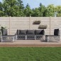 vidaXL 5-tlg. Garten-Lounge-Set mit Kissen Weiß Stahl vidaXL 5-tlg. Garten-Lounge-Set mit Kissen Weiß Stahl