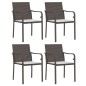 vidaXL 5-tlg. Garten-Essgruppe mit Kissen Poly Rattan und Stahl vidaXL 5-tlg. Garten-Essgruppe mit Kissen Poly Rattan und Stahl