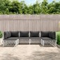 vidaXL 6-tlg. Garten-Lounge-Set mit Kissen Weiß Stahl vidaXL 6-tlg. Garten-Lounge-Set mit Kissen Weiß Stahl