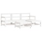 vidaXL 5-tlg. Garten-Lounge-Set mit Kissen Weiß Massivholz vidaXL 5-tlg. Garten-Lounge-Set mit Kissen Weiß Massivholz