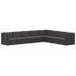 vidaXL 8-tlg. Garten-Lounge-Set mit Kissen Schwarz Poly Rattan