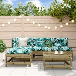 vidaXL 5-tlg. Garten-Lounge-Set mit Kissen Imprägniertes Kiefernholz