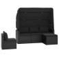vidaXL 4-tlg. Garten-Sofagarnitur mit Kissen Schwarz Poly Rattan vidaXL 4-tlg. Garten-Sofagarnitur mit Kissen Schwarz Poly Rattan