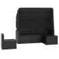 vidaXL 4-tlg. Garten-Sofagarnitur mit Kissen Schwarz Poly Rattan vidaXL 4-tlg. Garten-Sofagarnitur mit Kissen Schwarz Poly Rattan