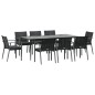 vidaXL 9-tlg. Garten-Essgruppe mit Kissen Poly Rattan und Stahl vidaXL 9-tlg. Garten-Essgruppe mit Kissen Poly Rattan und Stahl