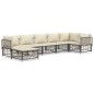 vidaXL 7-tlg. Garten-Lounge-Set mit Kissen Anthrazit Poly Rattan vidaXL 7-tlg. Garten-Lounge-Set mit Kissen Anthrazit Poly Rattan