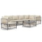 vidaXL 7-tlg. Garten-Lounge-Set mit Kissen Anthrazit Poly Rattan vidaXL 7-tlg. Garten-Lounge-Set mit Kissen Anthrazit Poly Rattan