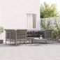 vidaXL 7-tlg. Garten-Lounge-Set mit Kissen Grau Poly Rattan vidaXL 7-tlg. Garten-Lounge-Set mit Kissen Grau Poly Rattan