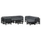 vidaXL 10-tlg. Garten-Lounge-Set mit Kissen Schwarz Massivholz vidaXL 10-tlg. Garten-Lounge-Set mit Kissen Schwarz Massivholz