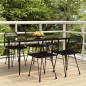 vidaXL 5-tlg. Garten-Essgruppe Schwarz Poly Rattan vidaXL 5-tlg. Garten-Essgruppe Schwarz Poly Rattan