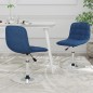 Esszimmerstühle 2 Stk. Drehbar Blau Stoff Esszimmerstühle 2 Stk. Drehbar Blau Stoff
