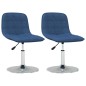 Esszimmerstühle 2 Stk. Drehbar Blau Stoff Esszimmerstühle 2 Stk. Drehbar Blau Stoff